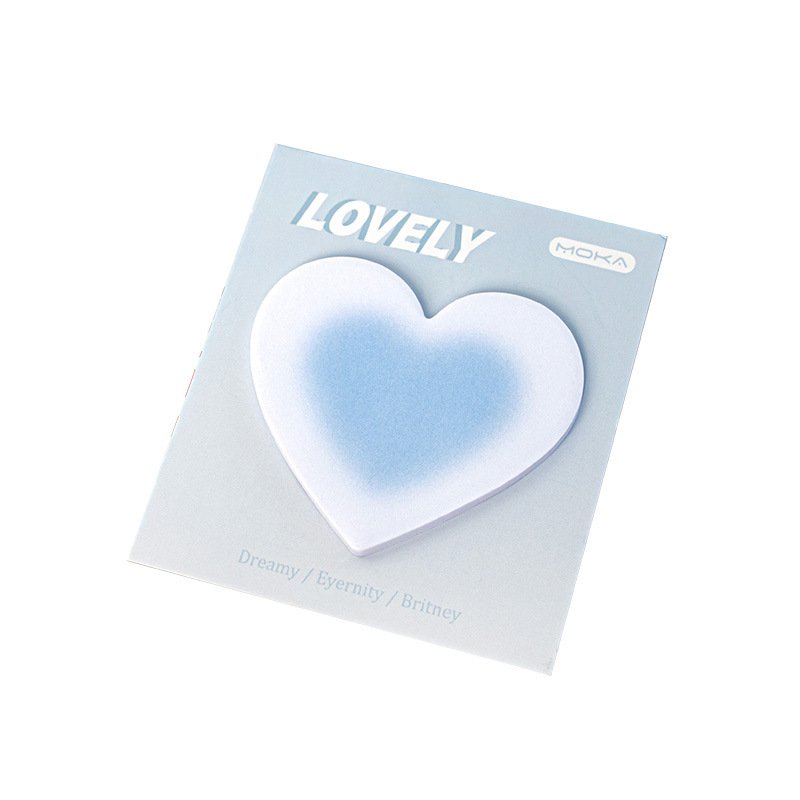 New Alien Star Love Gradient Color Convenience Sticker Creative Pastable Student Message Book memo pad 30 pieces