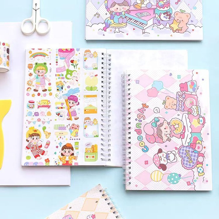 Wholesale Custom Cute Cartoon Pattern School Supplies Paper Hardcover Spiral Personalized Notebooks