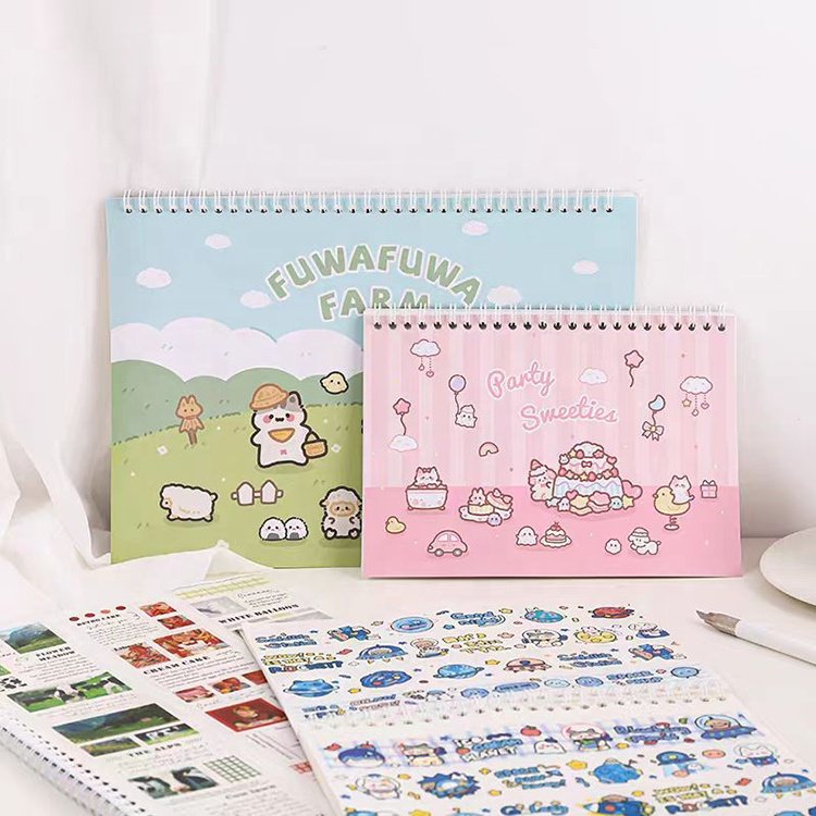 Wholesale Custom Cute Cartoon Pattern School Supplies Paper Hardcover Spiral Personalized Notebooks
