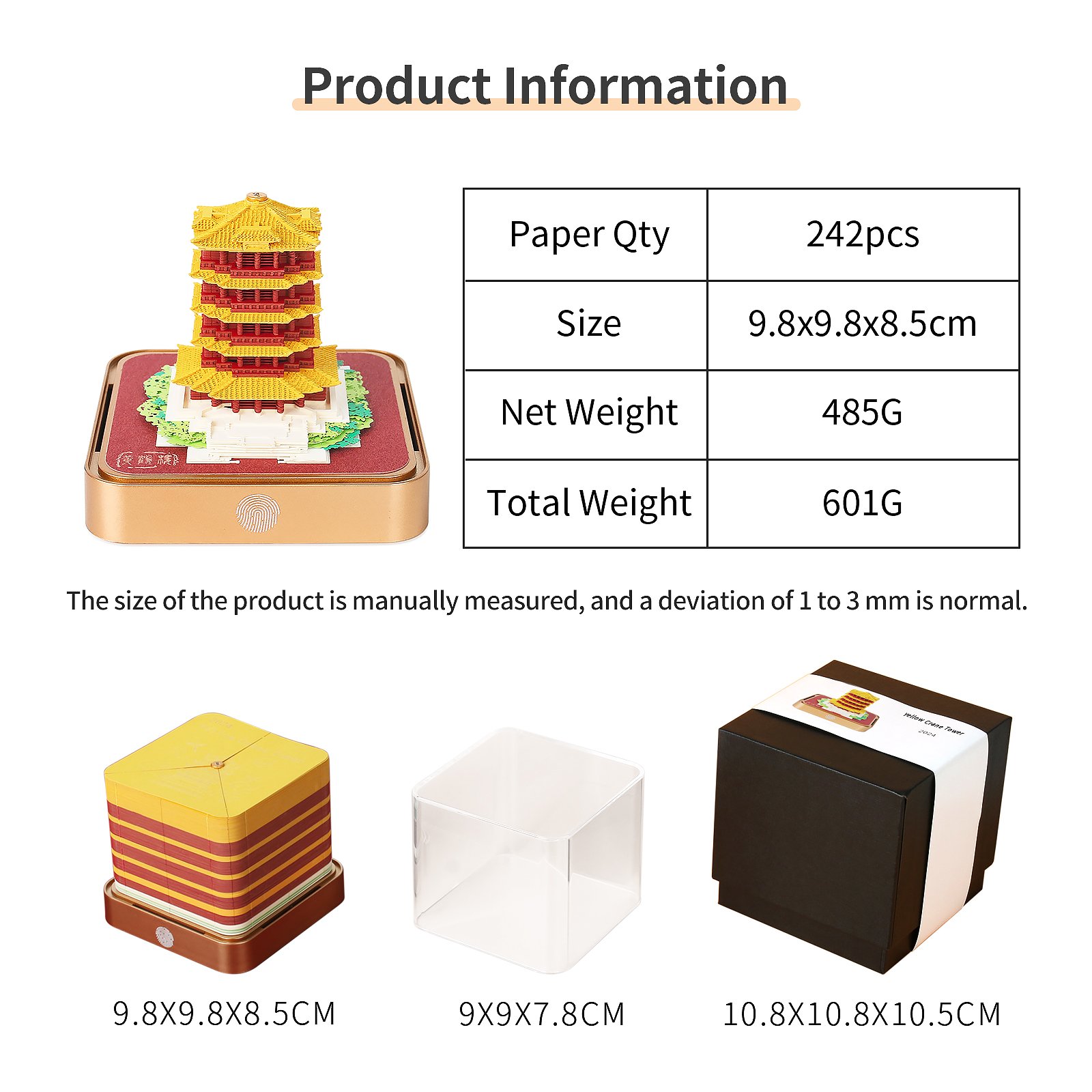 2025 Daily Calendar Creative Gifts 3D Paper Cut Business Festival 3D Memo Pad Ornament Notes Paper Block