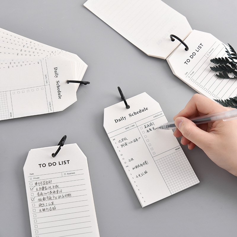 Office School Planner Writing Note Pad Sprial Ring Daily schedule agenda planner memo pad stationery supplies customize