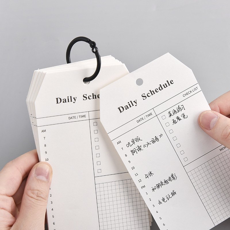 Office School Planner Writing Note Pad Sprial Ring Daily schedule agenda planner memo pad stationery supplies customize
