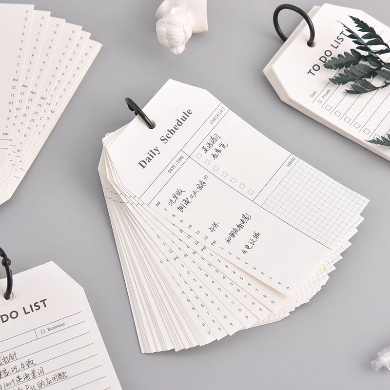 Office School Planner Writing Note Pad Sprial Ring Daily schedule agenda planner memo pad stationery supplies customize