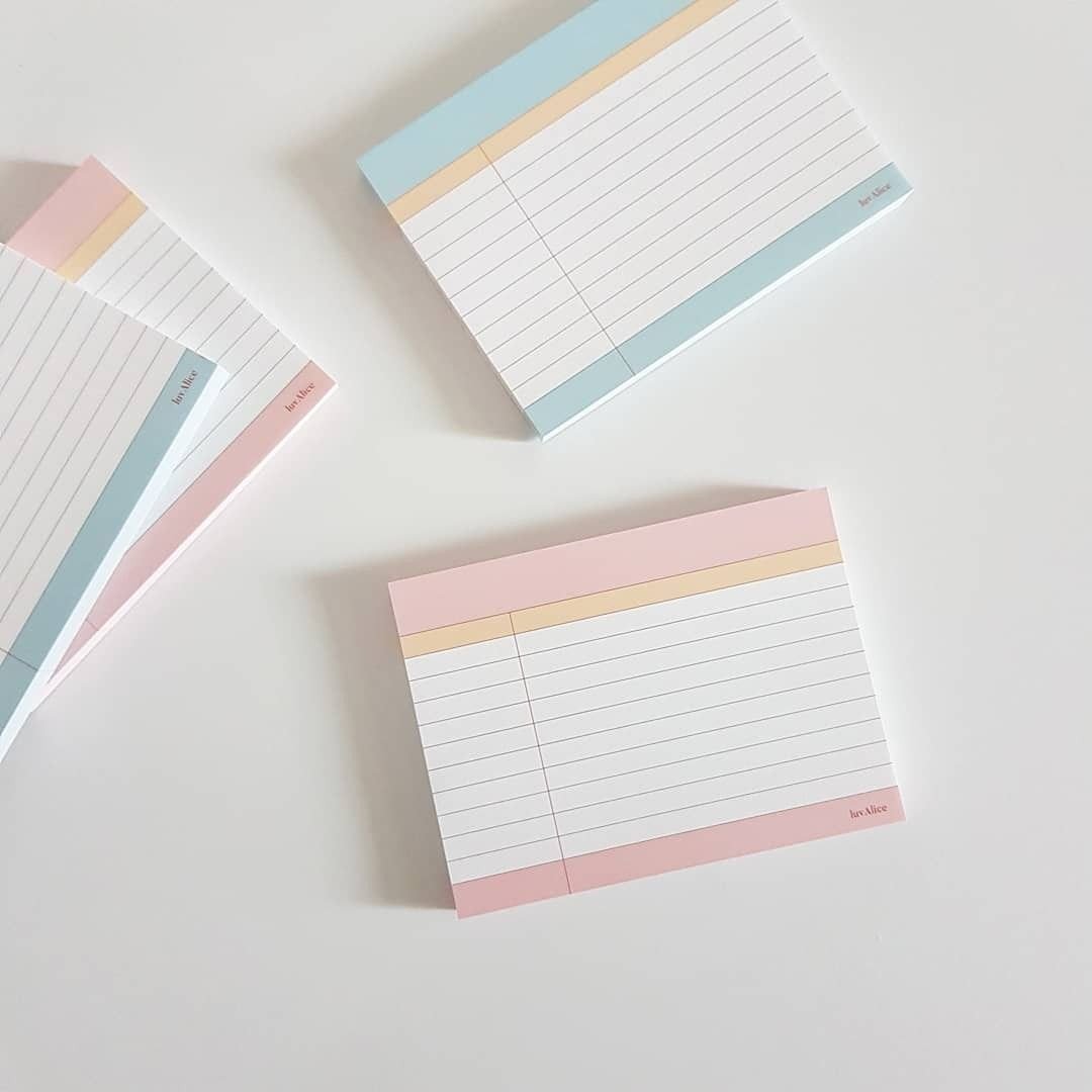 Customisable Study Cute Memo Pad Vocabulary Learning Note Word Card Maths History School Supply High Quality Design No MOQ