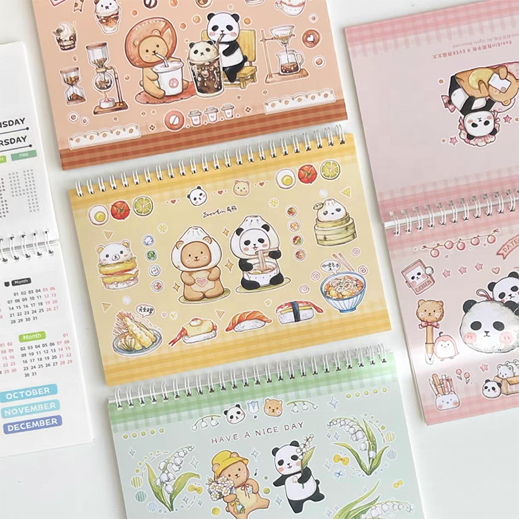 Custom Popular High Quality Students Design Refillable Plain Notebook Bound Spiral Release Paper Notebook
