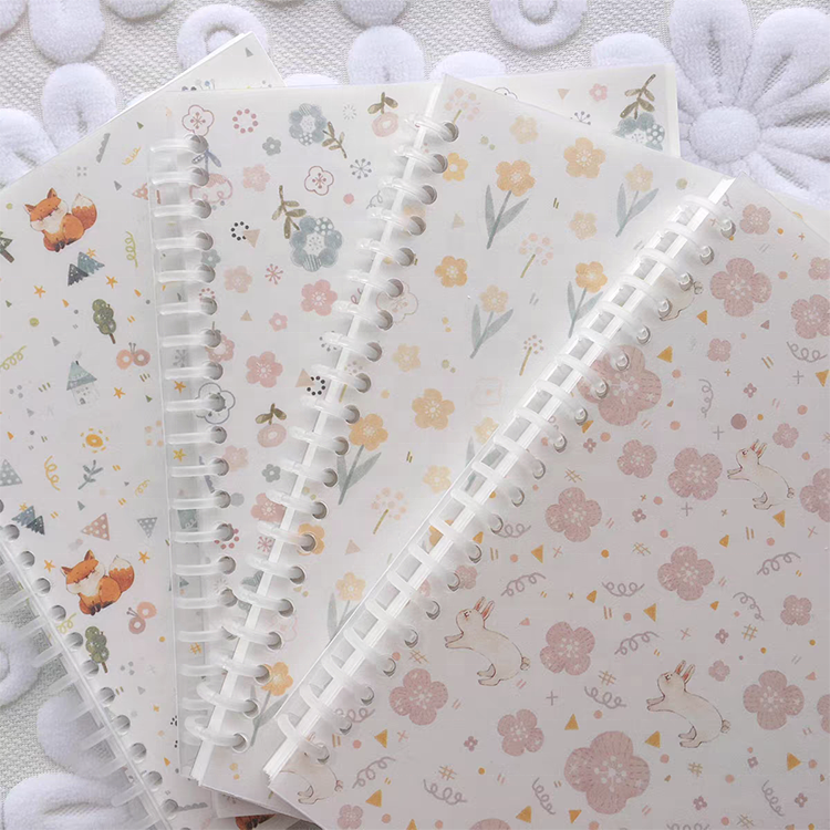 Custom Popular High Quality Students Design Refillable Plain Notebook Bound Spiral Release Paper Notebook