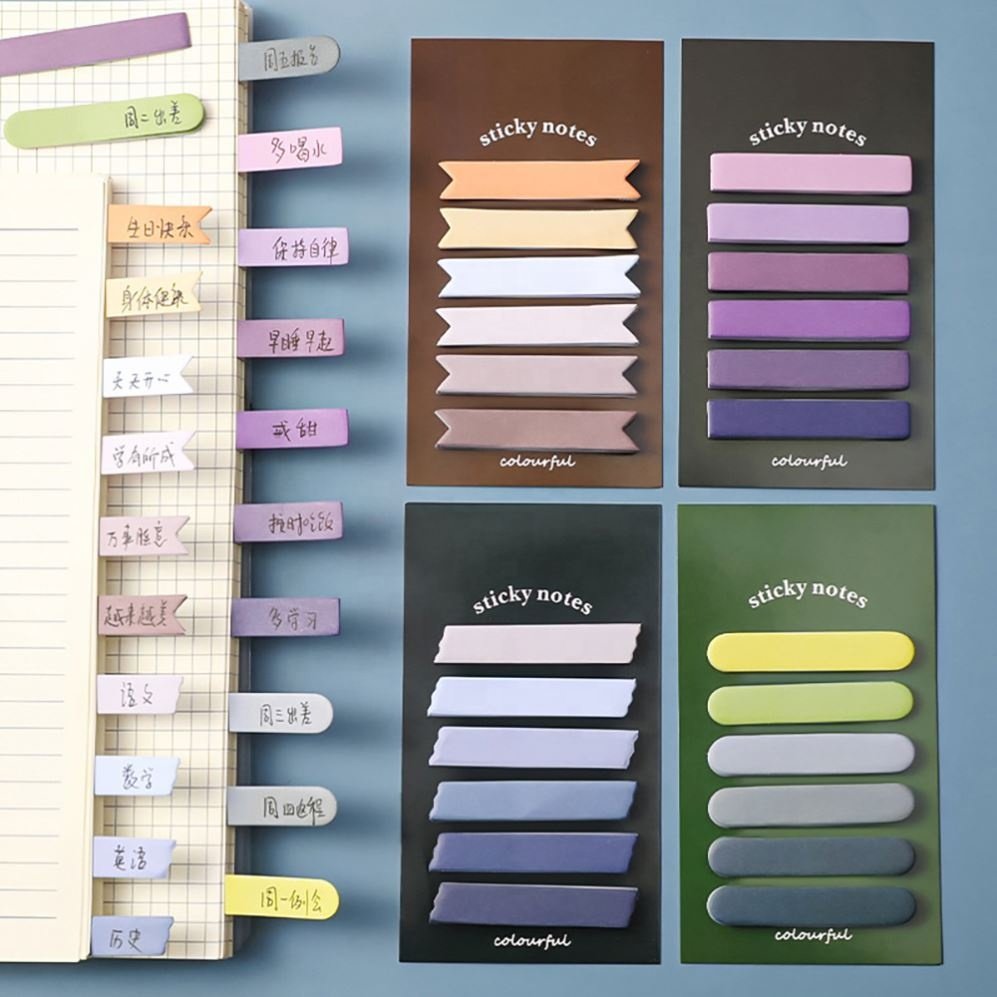 Wholesale Custom Sticky Index Tabs Sticker Post Note Page Markers Writable Note Tabs Self Adhesive Bookmark