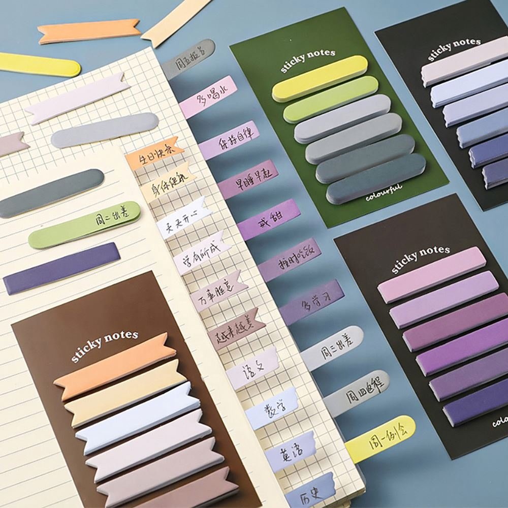 Wholesale Custom Sticky Index Tabs Sticker Post Note Page Markers Writable Note Tabs Self Adhesive Bookmark