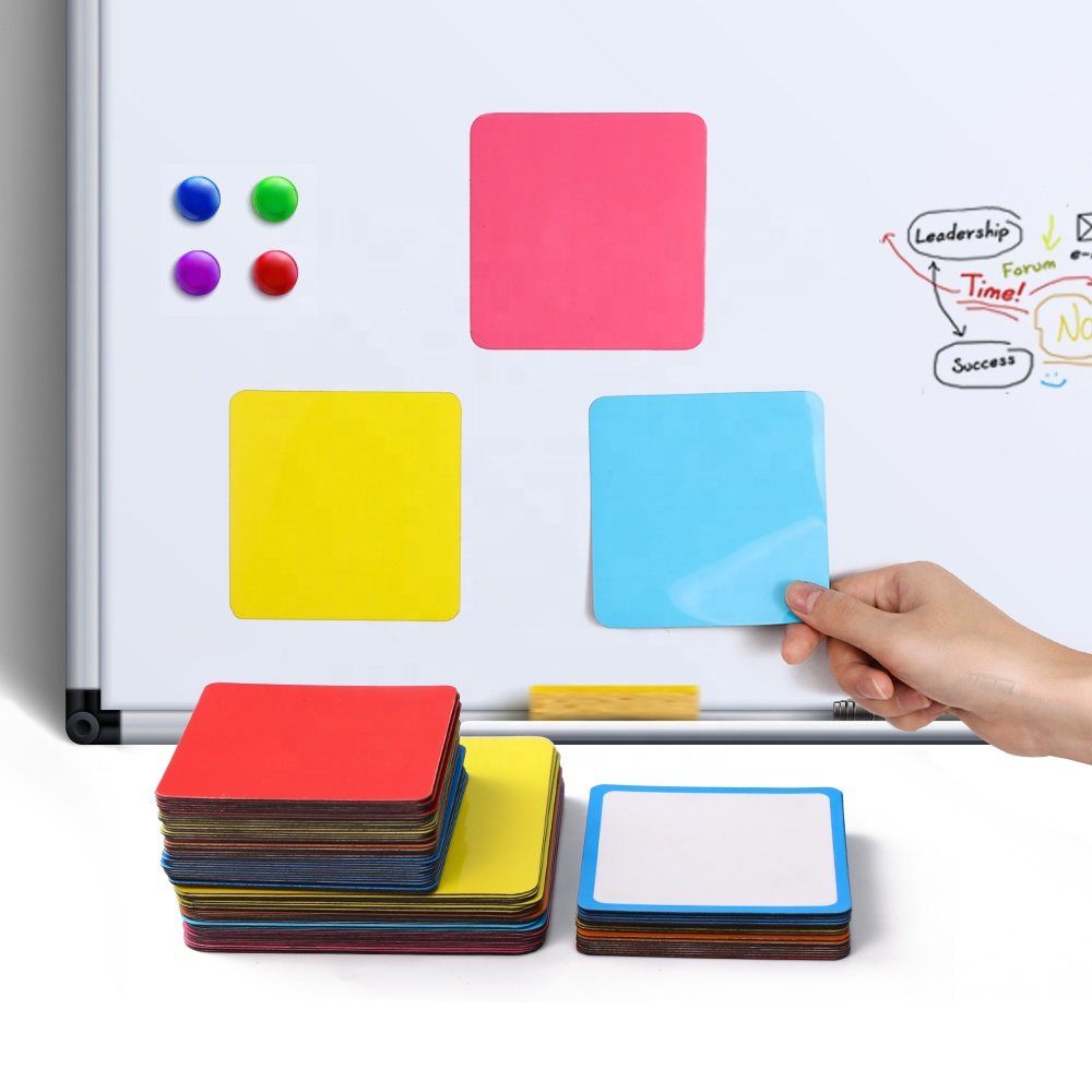 Custom Printed Sticky Notes Dry Erase Mini Colorful Office Whiteboard Funny Label Fridge Memo Magnetic Note Pad
