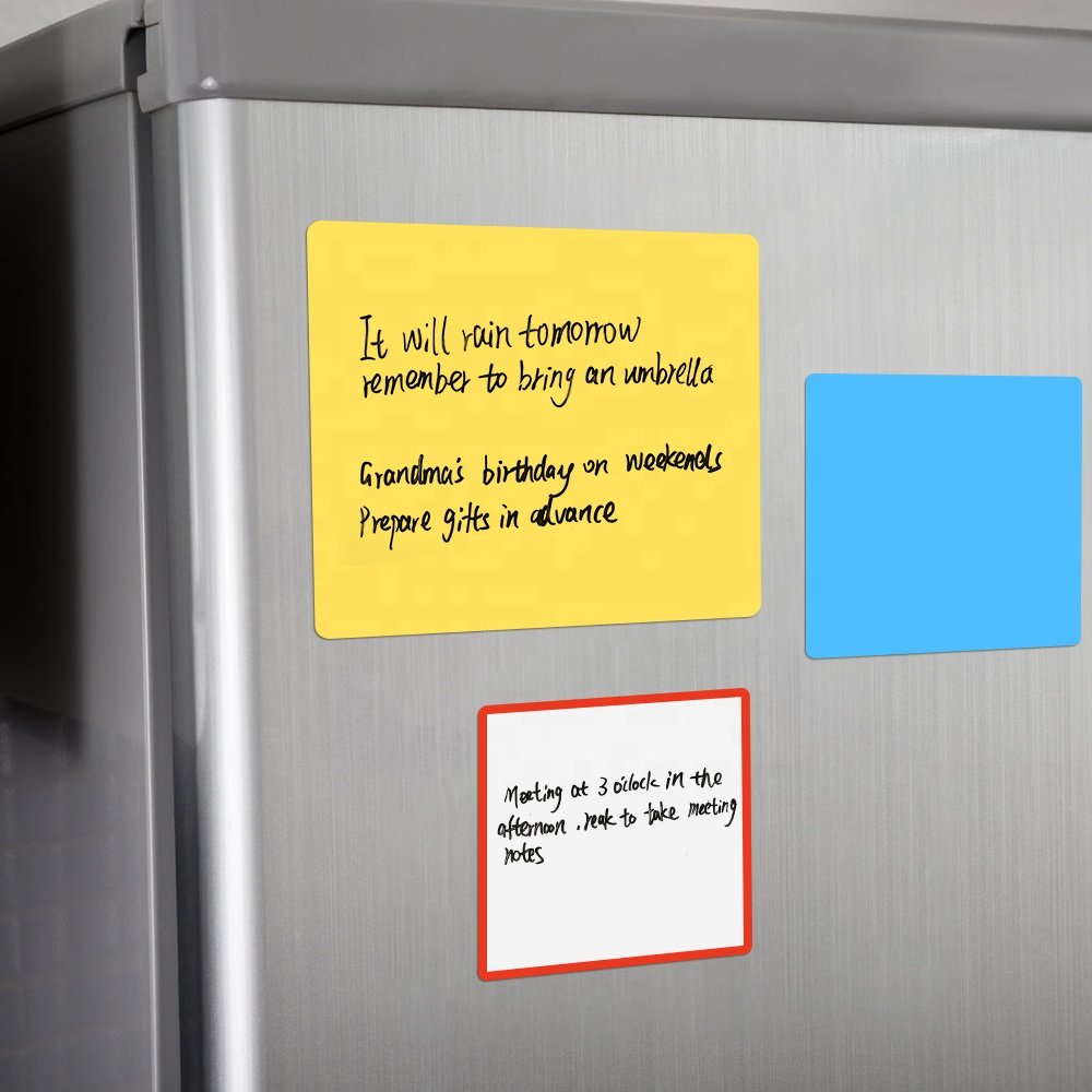 Custom Printed Sticky Notes Dry Erase Mini Colorful Office Whiteboard Funny Label Fridge Memo Magnetic Note Pad