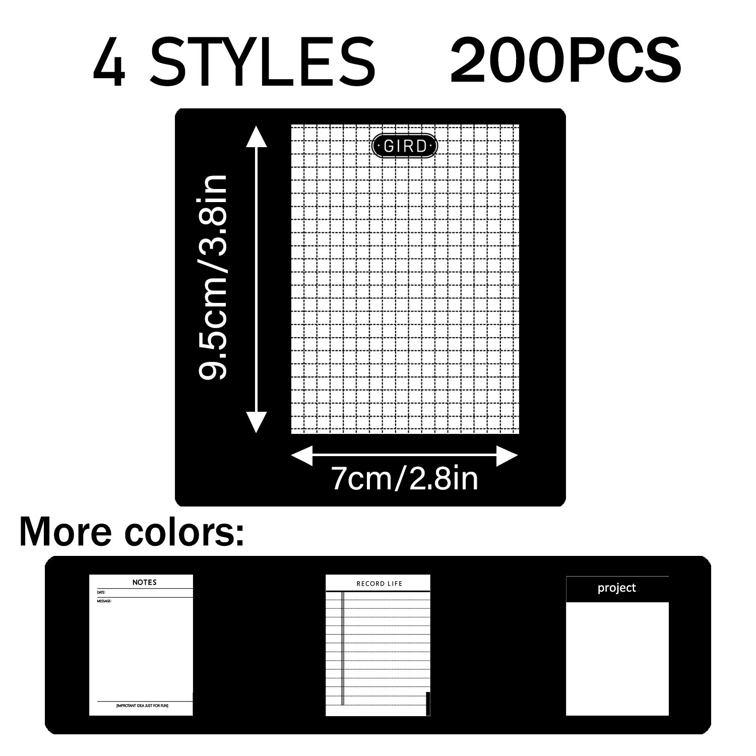 50 Sheets Transparent Waterproof Sticky Note Pads Notepads for School Stationery Office Supplies term begins