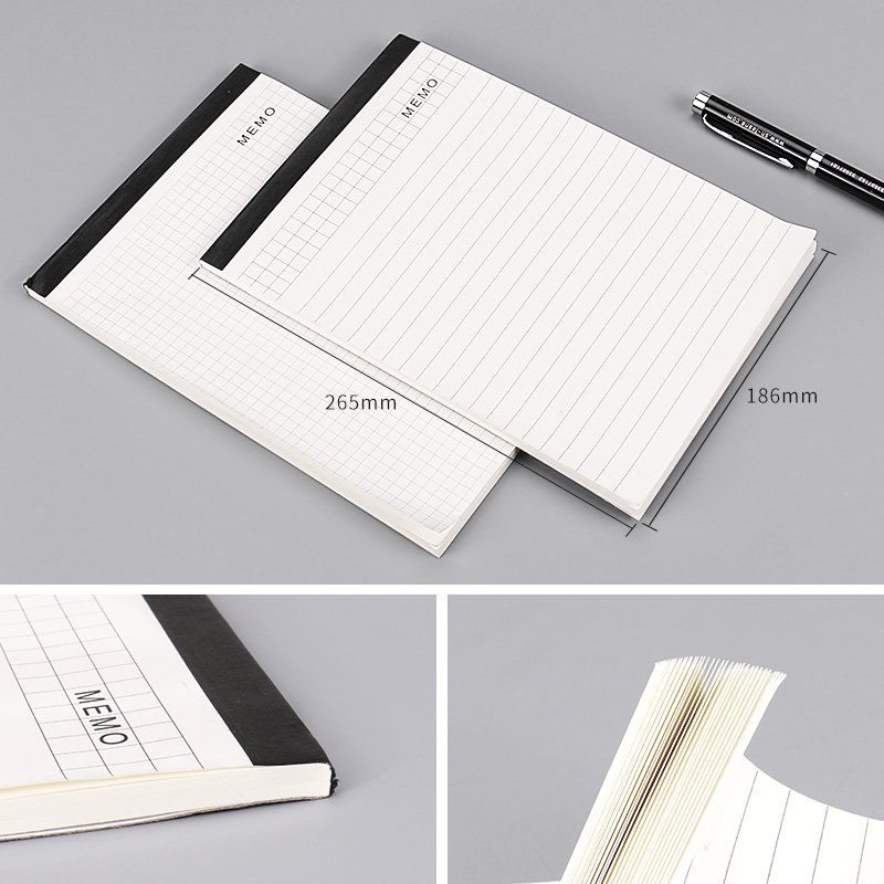 Hot selling memo pad notes B5 grid and lined 100g pages paper notepad