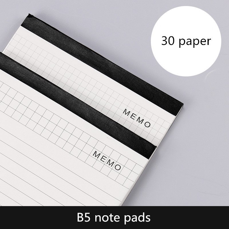 Hot selling memo pad notes B5 grid and lined 100g pages paper notepad