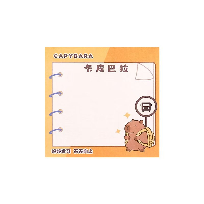 Kapibala sticky notes cute capybara student office can tear sticky notes this message book CB2508