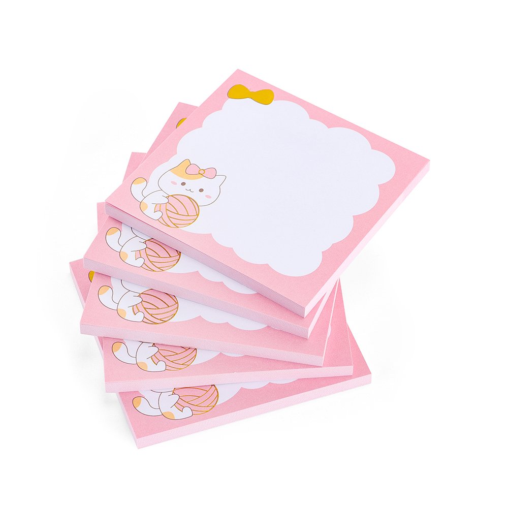 New Materials Kawaii Memopad Decoration Sticky Notes Self Adhesive Gold Foil Bow Shape Sticky Note