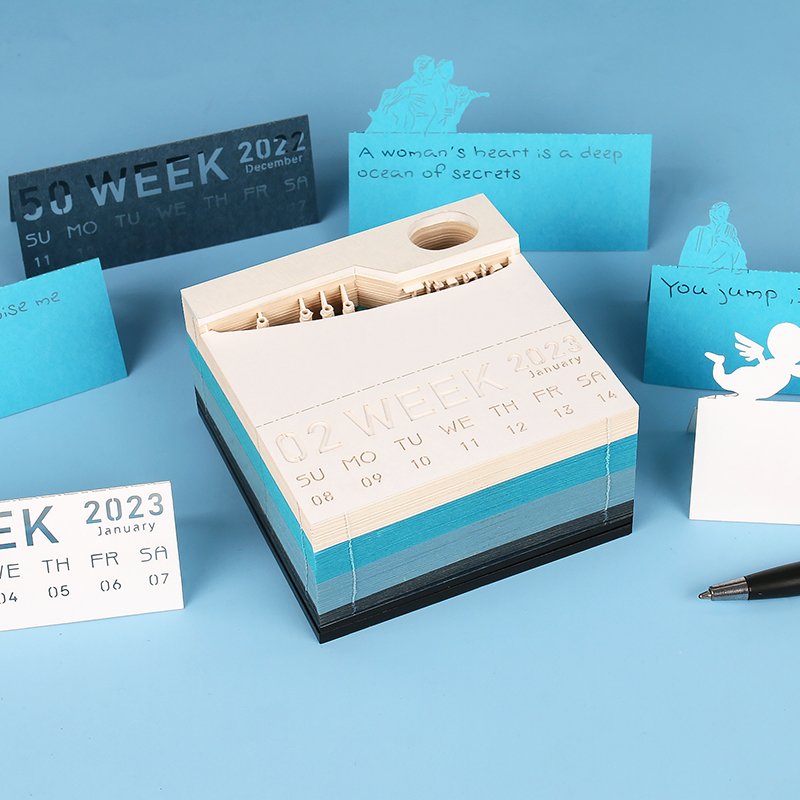 Custom Design Originality 3D Sticky Note Design Memo Pad Custom Print And Laser Cut 3D Memo Pad For Drop Shipping