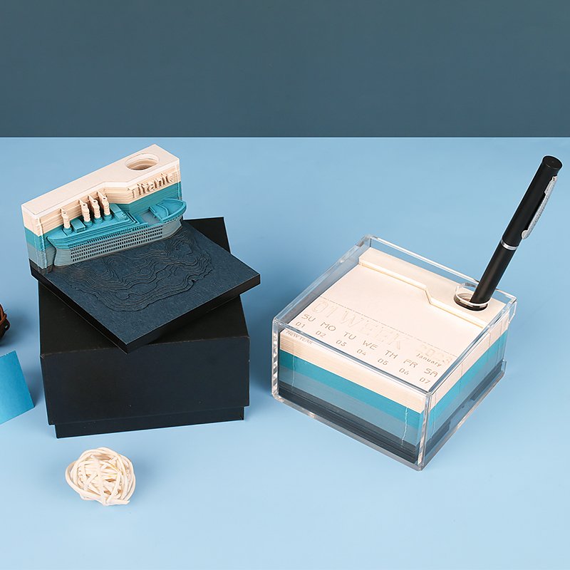 Custom Design Originality 3D Sticky Note Design Memo Pad Custom Print And Laser Cut 3D Memo Pad For Drop Shipping