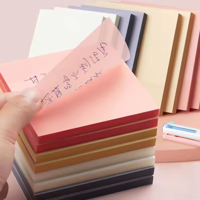 Customized transparent notepad, 3*3IN/customized, waterproof PET customized sticky notes wholesale