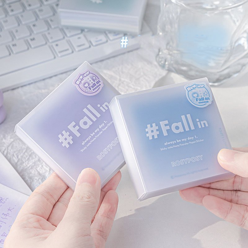 Kawaii Gradient Sticky Notes ins Gradient Sulphate paper boxed sticky Notes Fall in 4 styles of multi-functional sticky notes