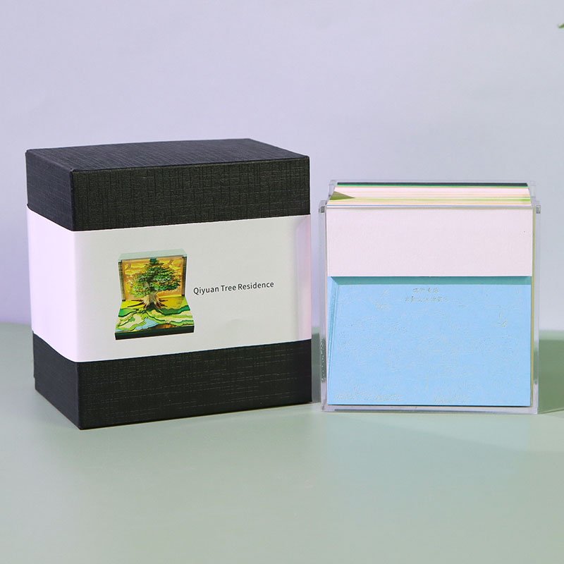 New Product 3D Memo Pad Custom Logo Desk Calendar Magic Tree Christmas Tree Notepad Bookmarks Stationery Gift Set Birthday Items