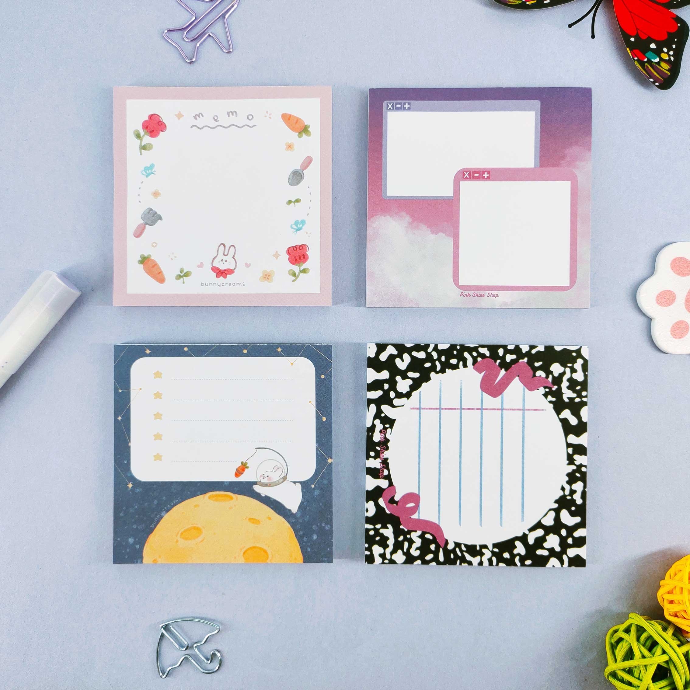 Hot selling high quality custom printed scrapbook memo pad sticky note for stationery