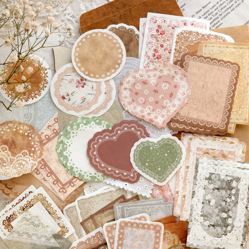 100pieces/pack Retro Collection Notes Sample Data Memories Preface Series Notebook DIY Decorative Material Stickers 4 Models