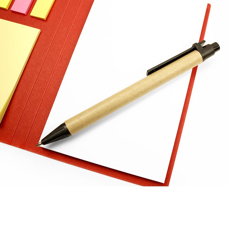 Custom Printed Portable Memo Pads Set Eco Paper Pen with Sticky Note for Notepad Use