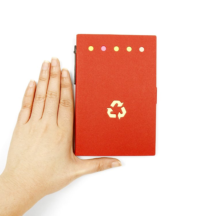 Custom Printed Portable Memo Pads Set Eco Paper Pen with Sticky Note for Notepad Use