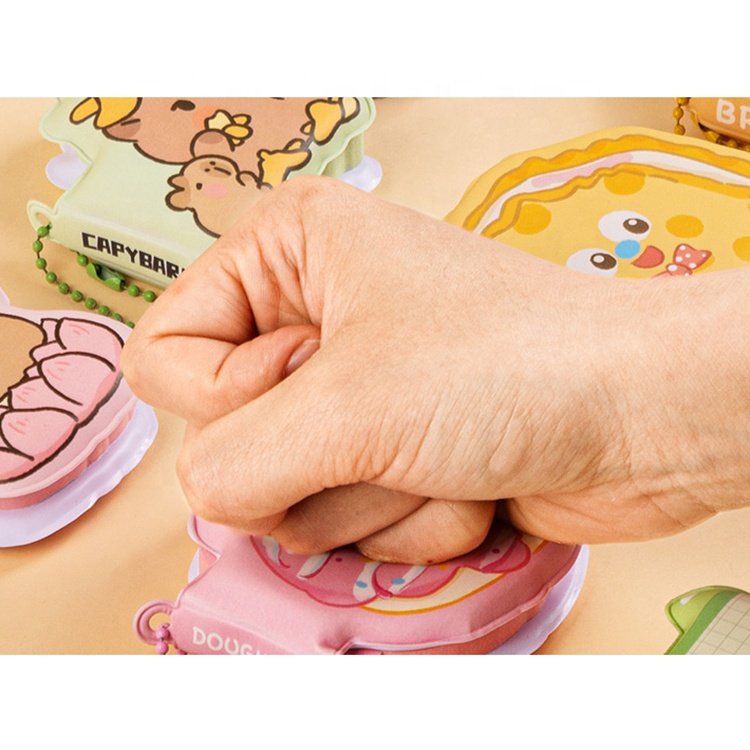 School Stationery Stickers Message Paper Kids Mini Creative Cartoon Cute Capybara Keychain Soft Sticky Notes