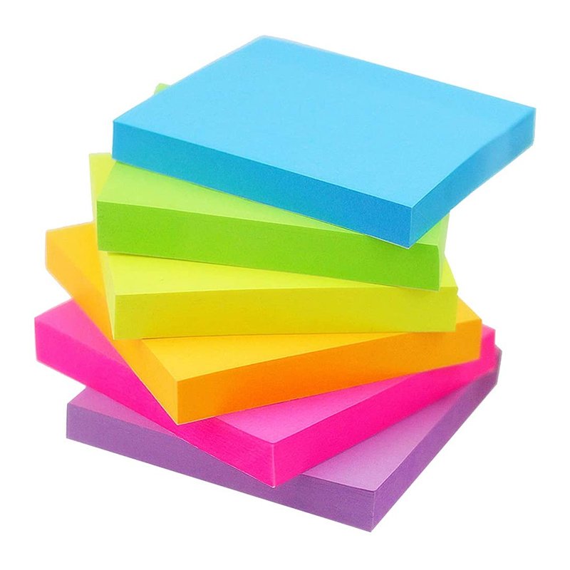 1/6 Hot sale post its sticky note pad 3x3 inches 10 colors sticky notes memo pad custom