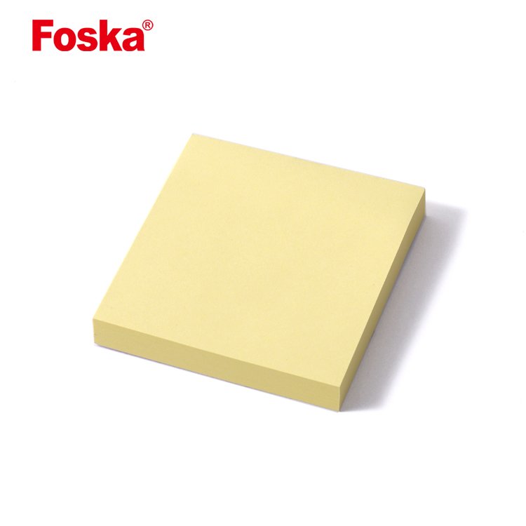Foska Hot Sale Yellow Not Easy To Fall Off Simple Style Cut Memo Pad Paper Refrigerator Office Desk Sticky Notes Post notes