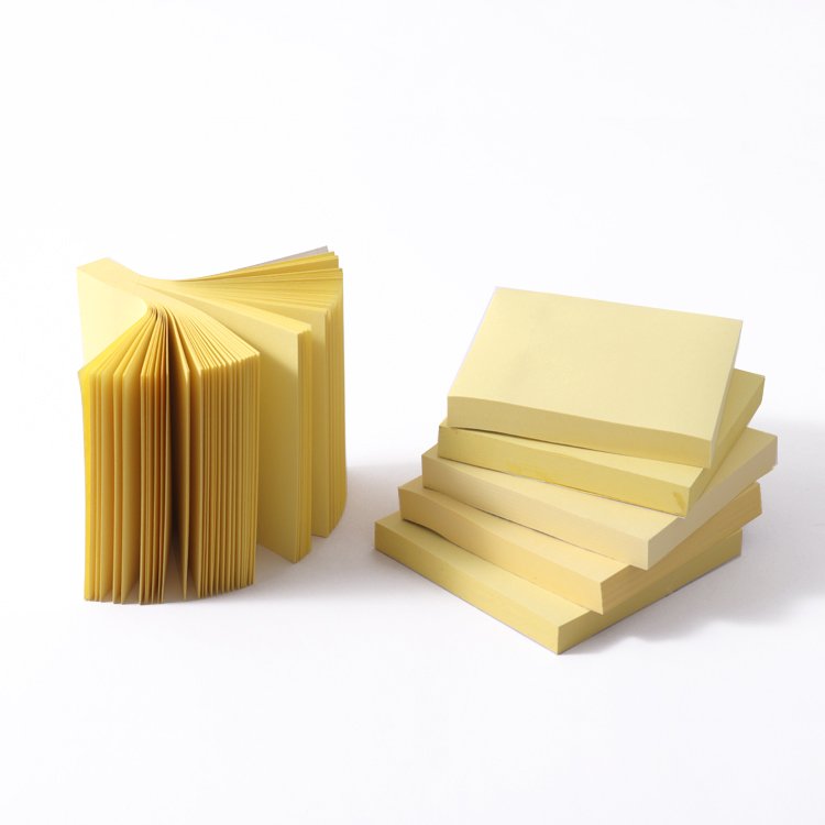 Foska Hot Sale Yellow Not Easy To Fall Off Simple Style Cut Memo Pad Paper Refrigerator Office Desk Sticky Notes Post notes