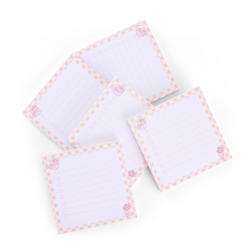 Notepads Custom Logo Printed Wholesale Customized Logo Fresh Style Memopad Card Self-Adhesive Notes Kraft Paper Sticky Notes