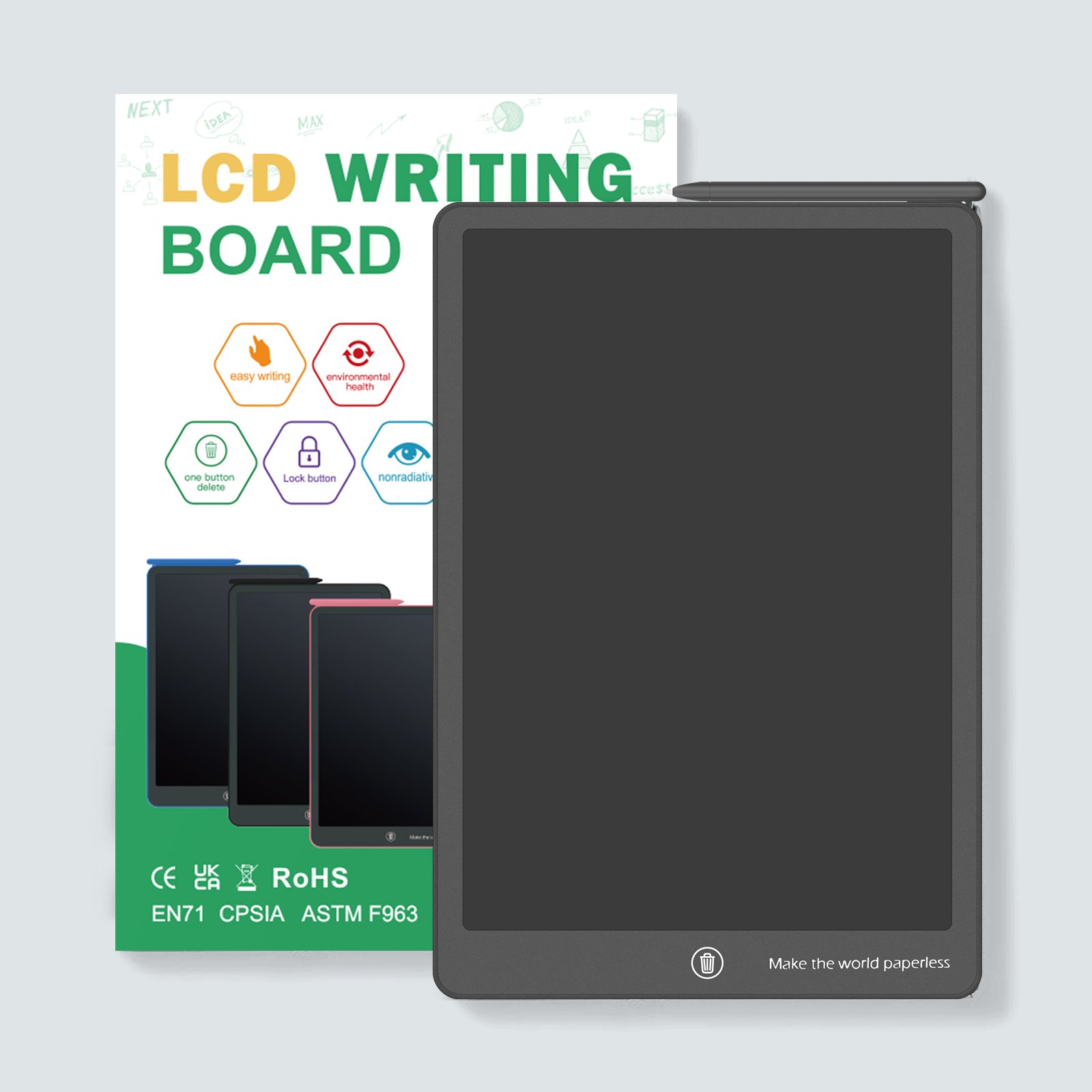 Custom 15 Inch Electronic Lcd Graphic Drawing Tablet E Ink Digital Smart Handwriting Erasable Memo Pad