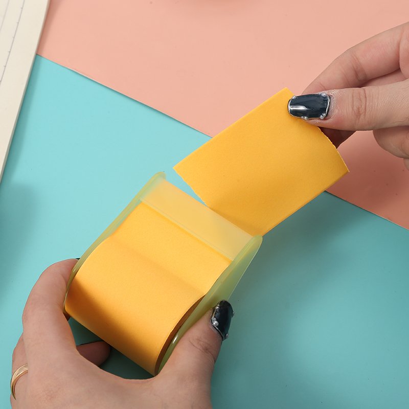 KADISI Wholesale Customizable Cover Color Logo school Sticky Note office cute Pastel color Roll paper Roll tape holder sticker