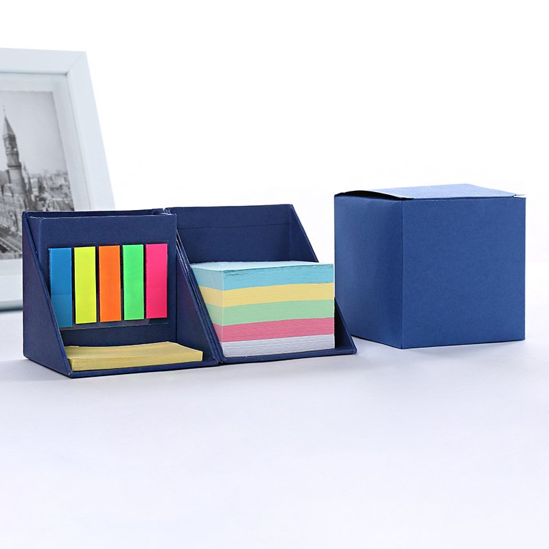 Mini Sticky Note Pad Set with Foldable Pen Holder Self-adhesive Blank Writing Papers Christmas Gift Supplies for Adults