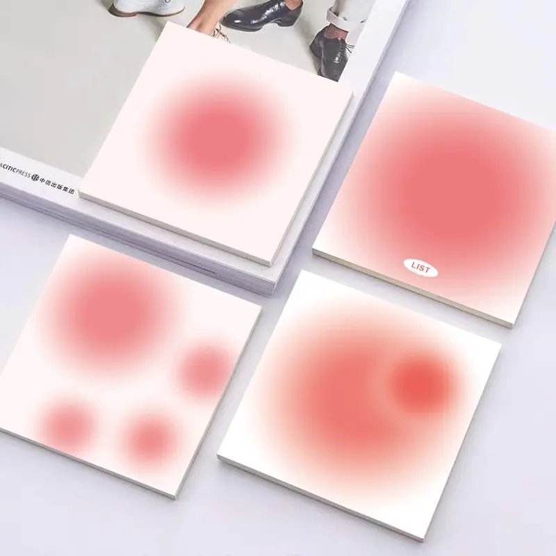 peach halo memo pad notepad creative sticky message note stickers 50 sheets