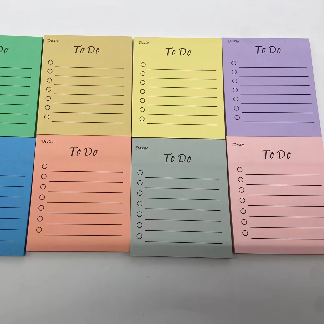 Lined Sticky Notes 9 Bright Colors To do Post Sticky Colorful Super Sticking Power Memo Pads