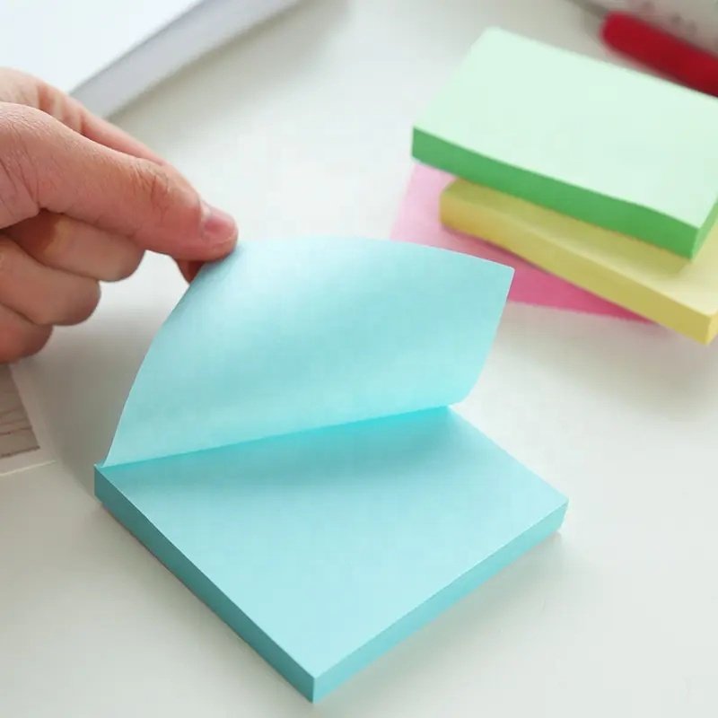 Korean Vintage-Style Stationery Creative Cute Candy Colorful Sticky Note Pad Self-Adhesive Magnetic Memo Pad Made of Paper