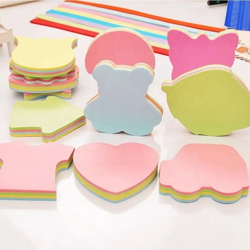 Korean Vintage-Style Stationery Creative Cute Candy Colorful Sticky Note Pad Self-Adhesive Magnetic Memo Pad Made of Paper