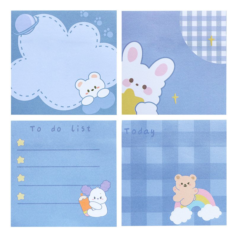 Factory Wholesale Kids Kawaii Creative Stationery Animal Cute Memo Pad Sticky Notes