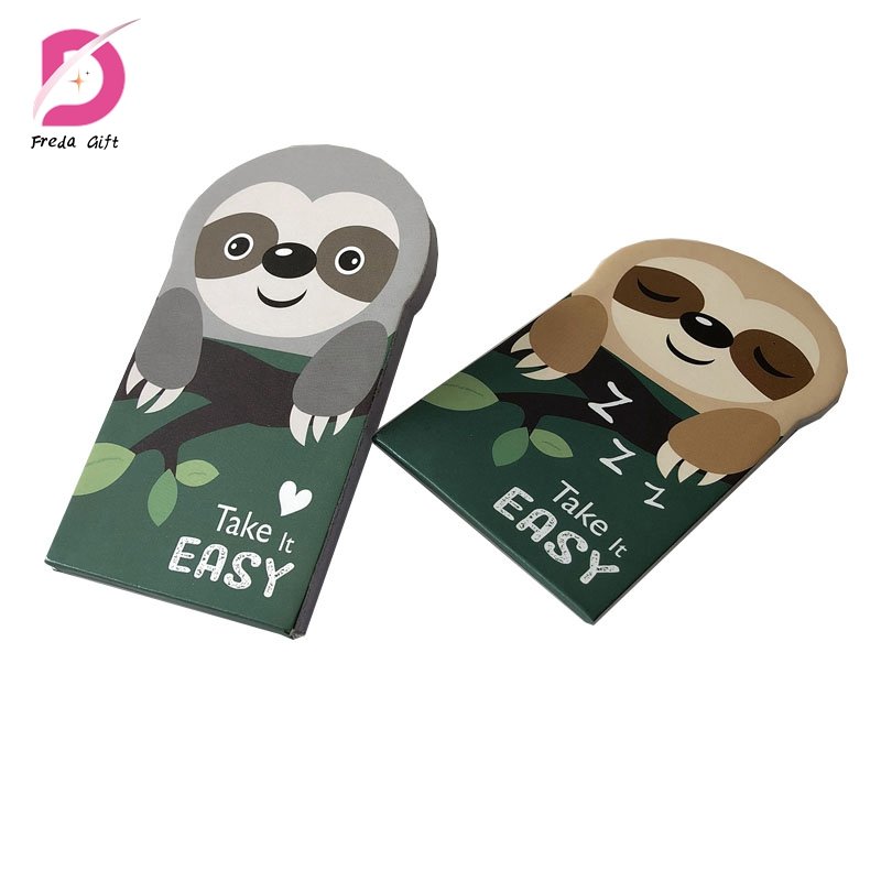 Wholesale cartoon animal sticky notes creative heart shaped Kawaii Memo pads high quality cute note paper