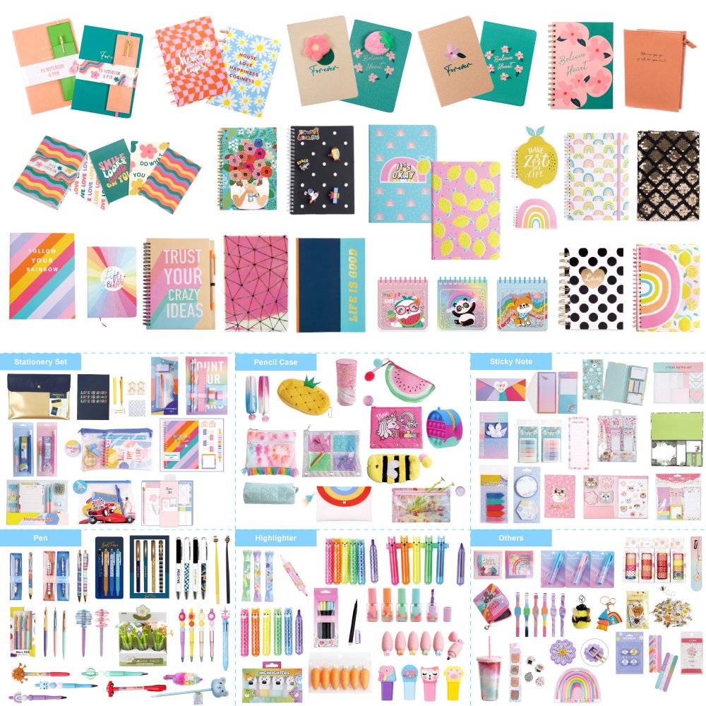 INTERWELL Custom Eco-friendly Sticky Notes Set with Ball Pen Cute Style for School Office & Promotion Use for Students