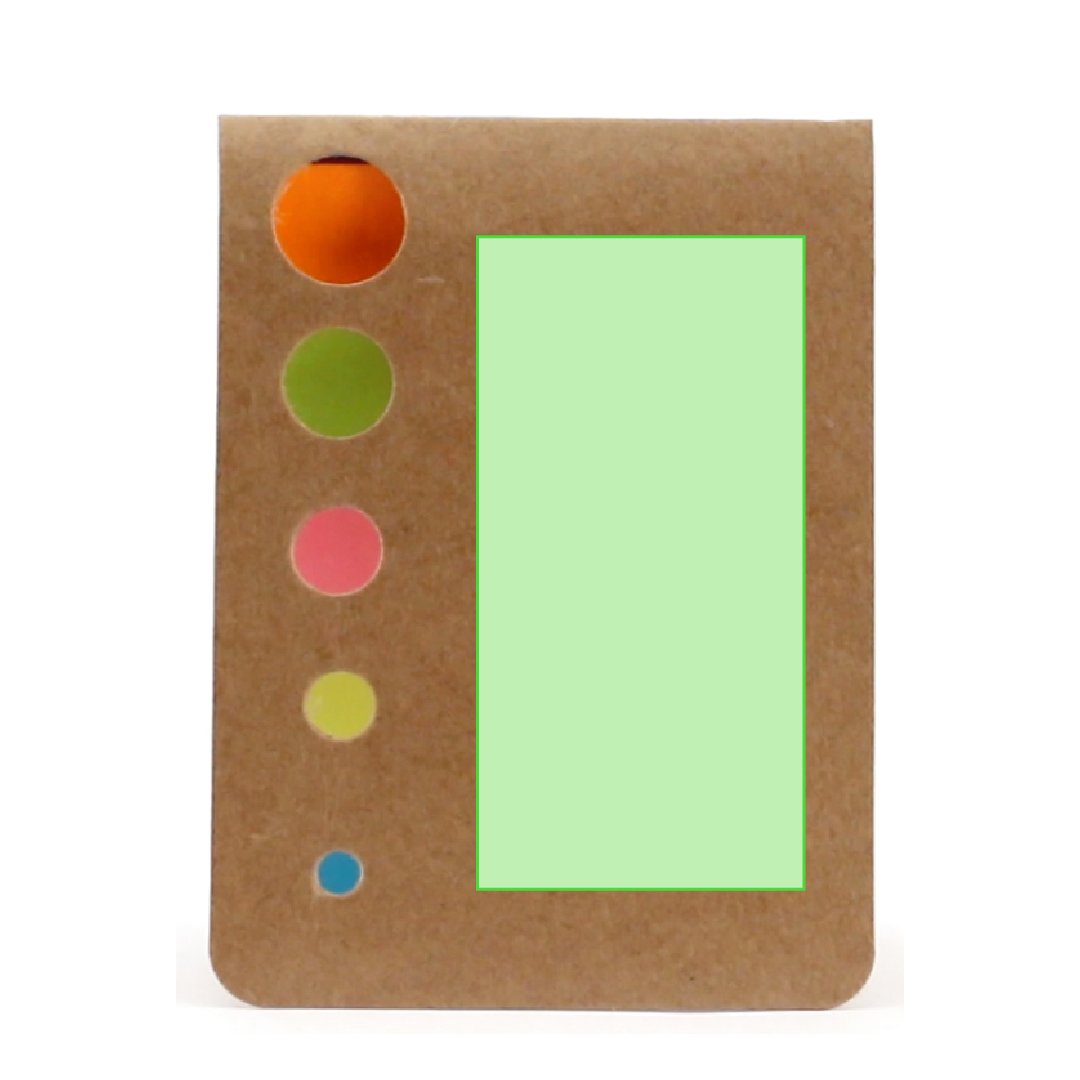 Kraft Paper Custom Cover 5 Color Desk Memo Stick Notes Paper Pad Removable Sticky Notepad With 100 page markers