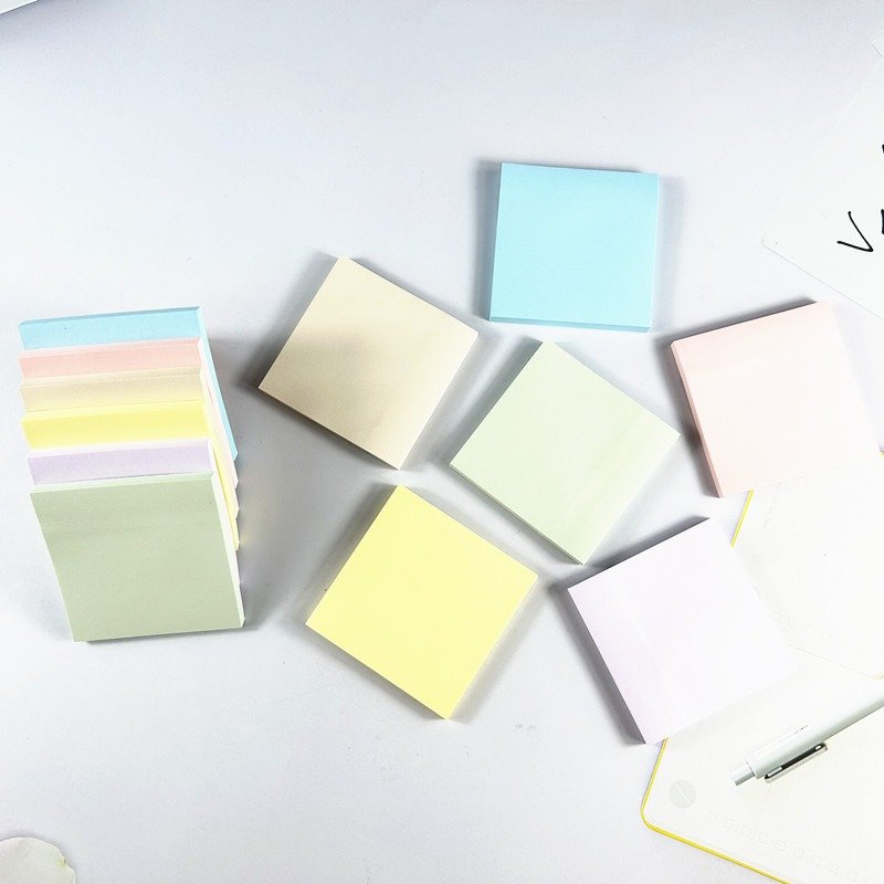 Morandi Colors Pack Easy to Post 3x3 Inches Sticky Notes Bulk Small Colorful Self-adhesive Memo Pads