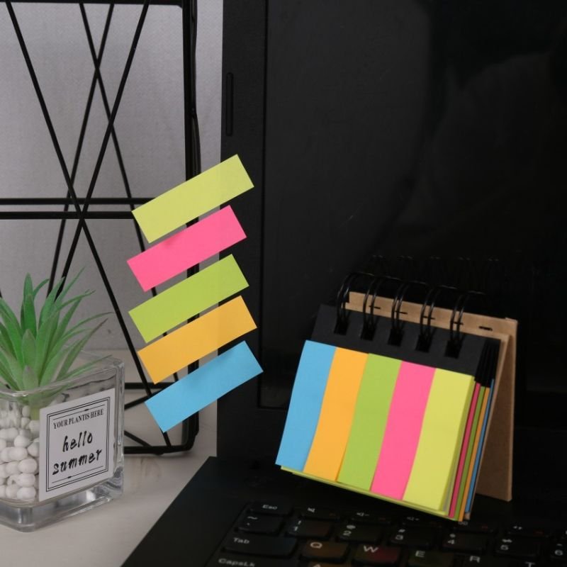 Custom logo printing pocket size spiral colorful sticky note pad mini kraft paper notepads for education promotion