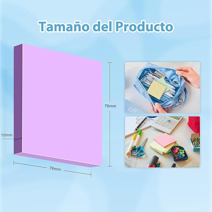 Posted It Notes 4 PCS 200 Sheets, 76 x 76 mm,sticky notes,Office and Student Sticky Notes for to-Do Lists