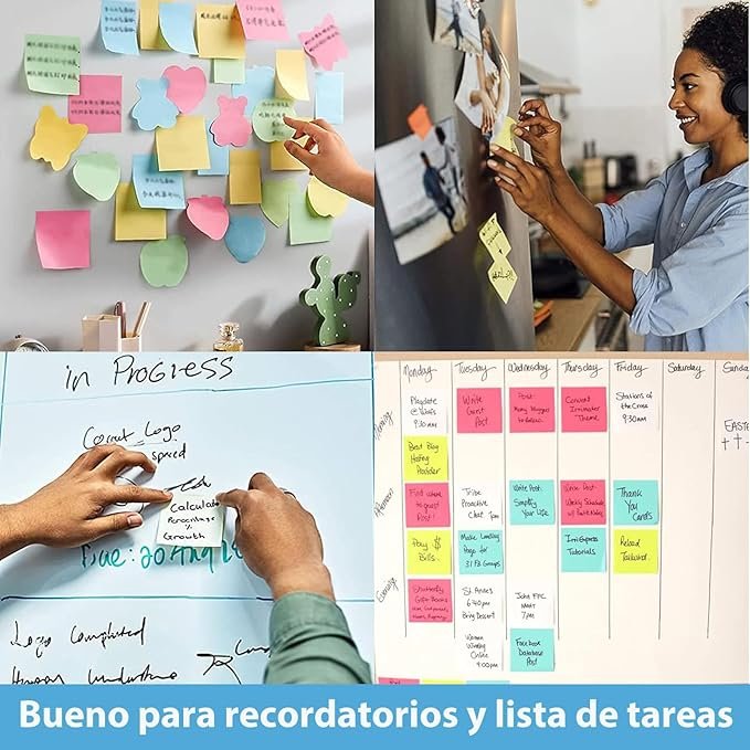 Posted It Notes 4 PCS 200 Sheets, 76 x 76 mm,sticky notes,Office and Student Sticky Notes for to-Do Lists
