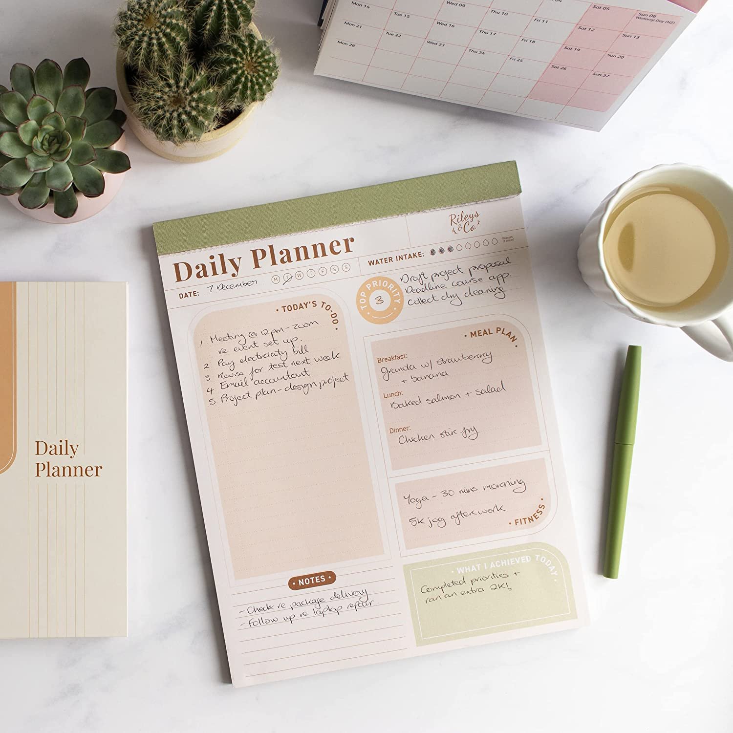 Custom Daily Notepad Planner Shopping List Checklist Customizable memo pad Sticky Notes To Do List