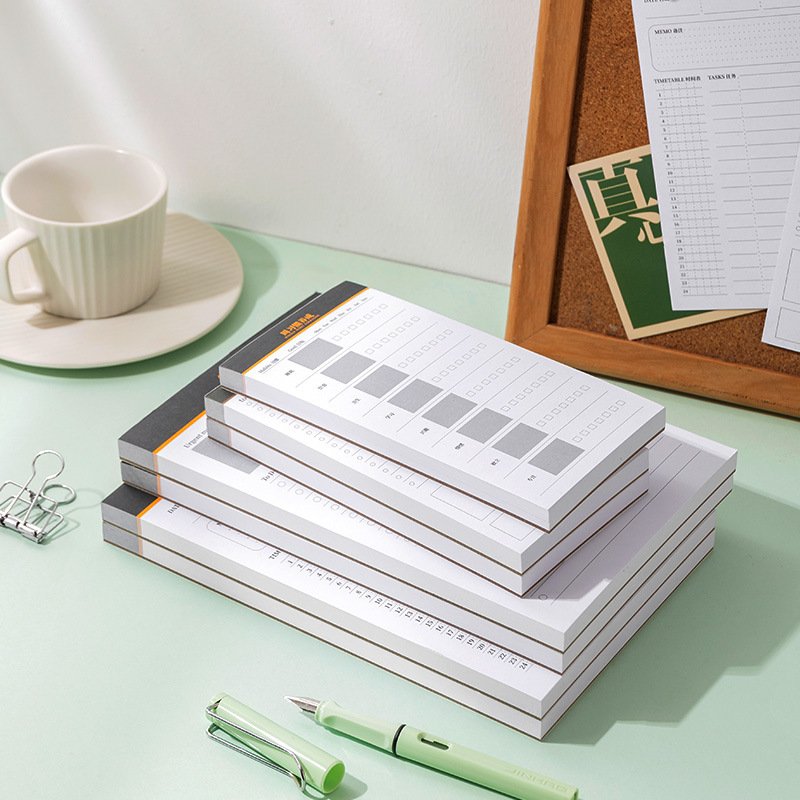 Fresh daily punch planner memo pad study planning time management tear-off portable notebook 80 pieces